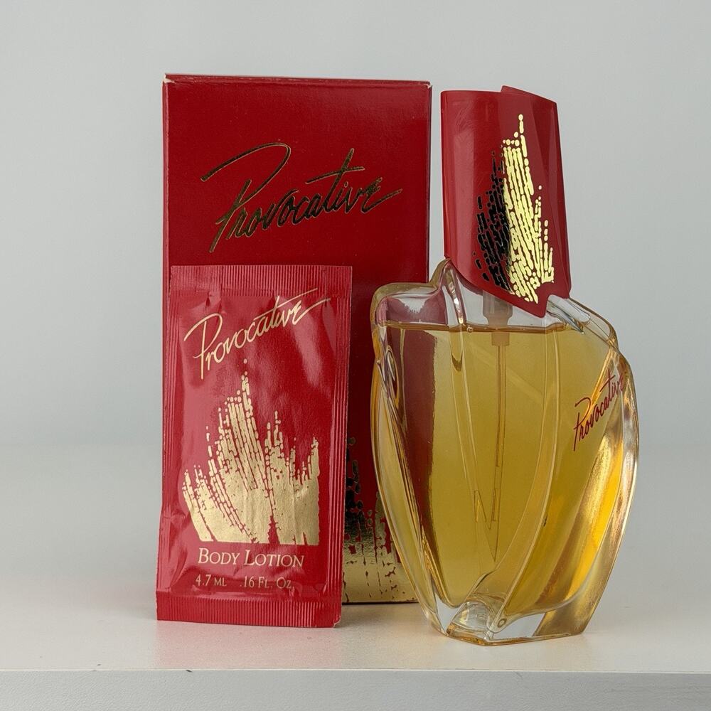 Vintage 1993 Avon Provocative Cologne Spray 1.7 Oz Open Box w/ Body Lotion Pack